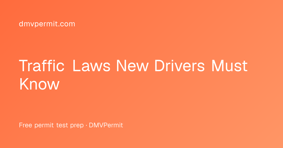 Traffic Laws New Drivers Must Know