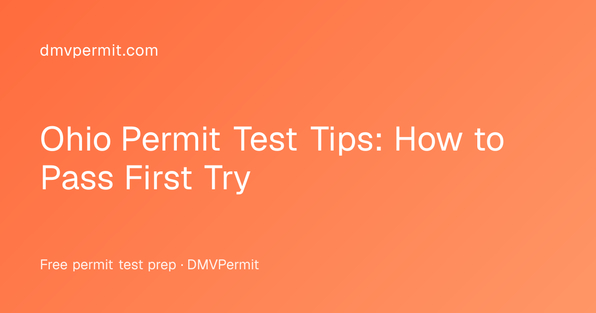 Ohio Permit Test Tips: How to Pass First Try