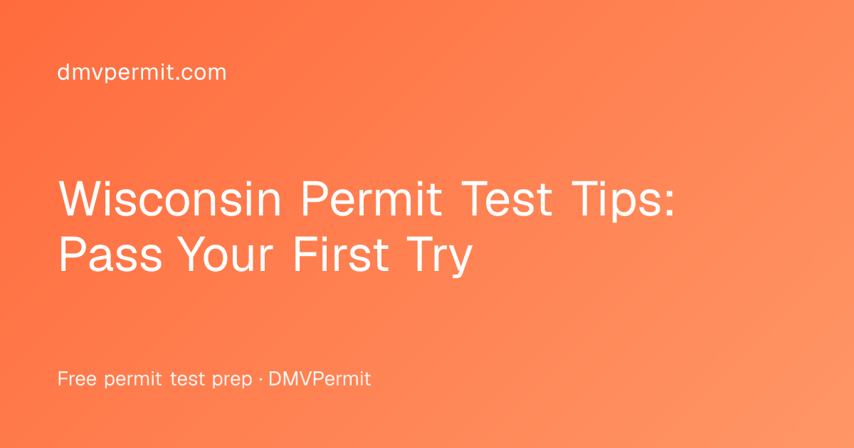 Wisconsin Permit Test Tips: Pass Your First Try
