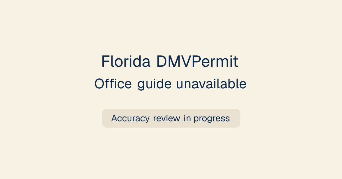 Florida DMV Office Locations & Appointments 2026