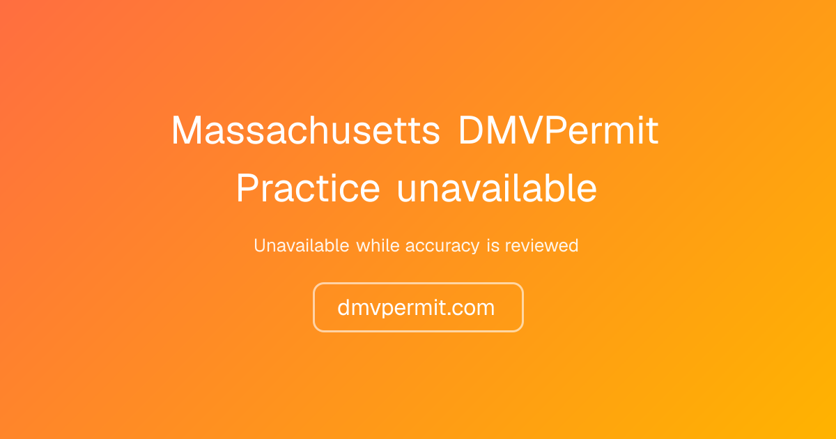 Massachusetts Permit Test Cheat Sheet 2026 — Free Download