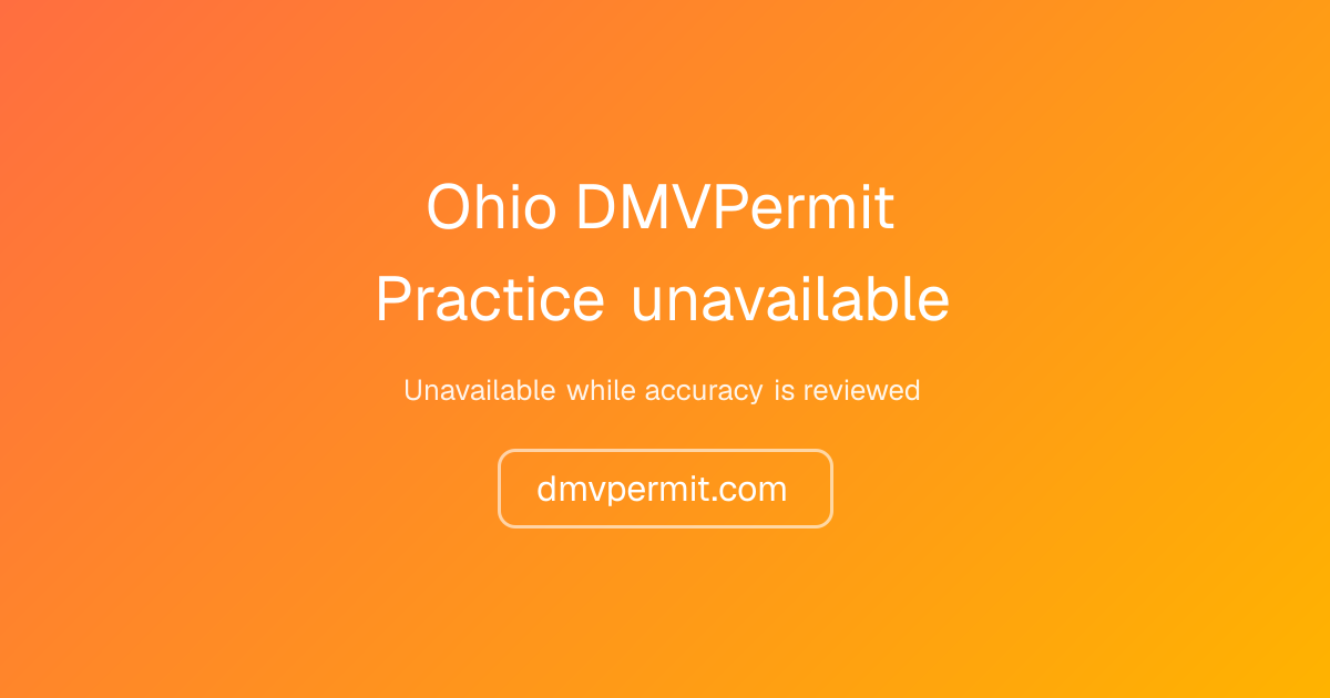 Ohio Permit Test Cheat Sheet 2026 — Free Download